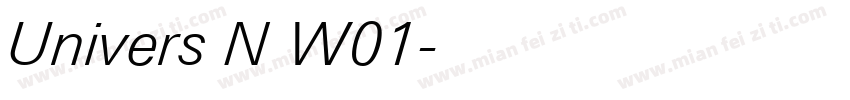 Univers N W01字体转换